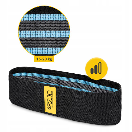 Резинка для фитнеса  4FIZJO Hip Band 15-20 кг Black/Blue - фото №2